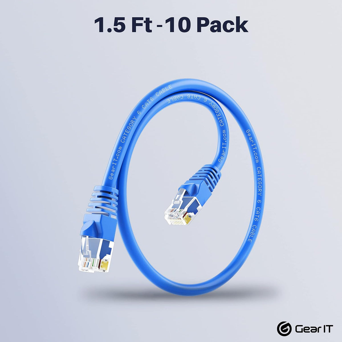 Cat6 Ethernet Cable 1 ft 50-Pack Blue R628943