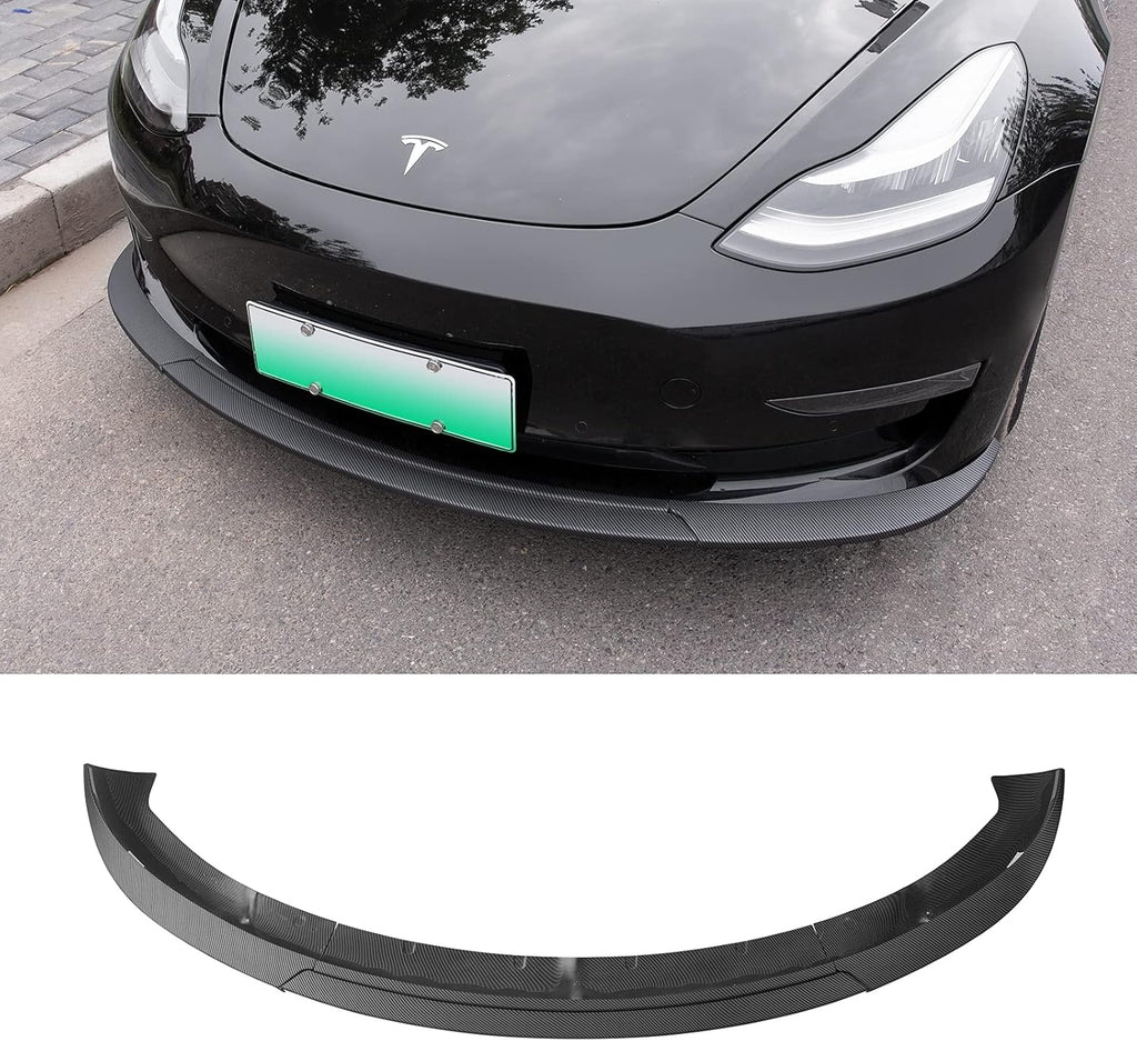 Matte Black Front Bumper Lip Kit Spoilers for Tesla Model 3 Z642