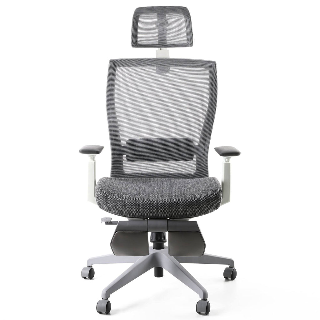 Gray Ergonomic Chair with Footrest K230