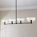 4-Light Clear Glass Linear Kitchen Island Pendant O4752