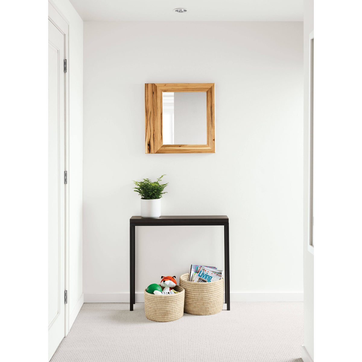 Clear Tempered Glass Console Table with Stainless Steel Frame K29430