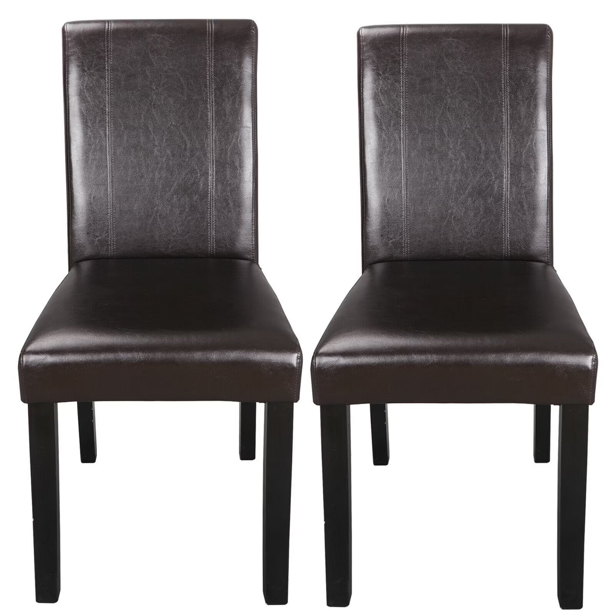 Brown Leather Backrest Dining Parson Chair G554
