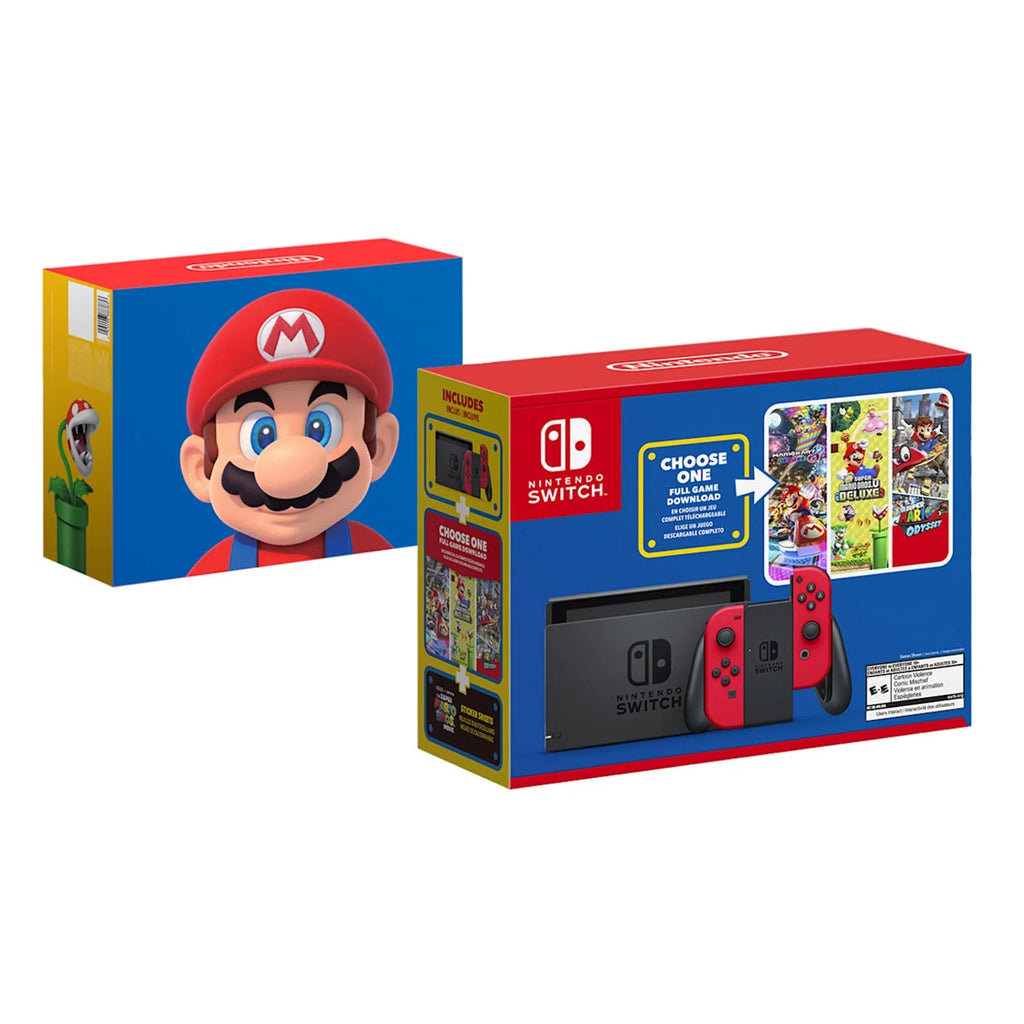 Mario Choose One Bundle with Carry Case, 128GB SD Card, and Animal Crossing Game V891
