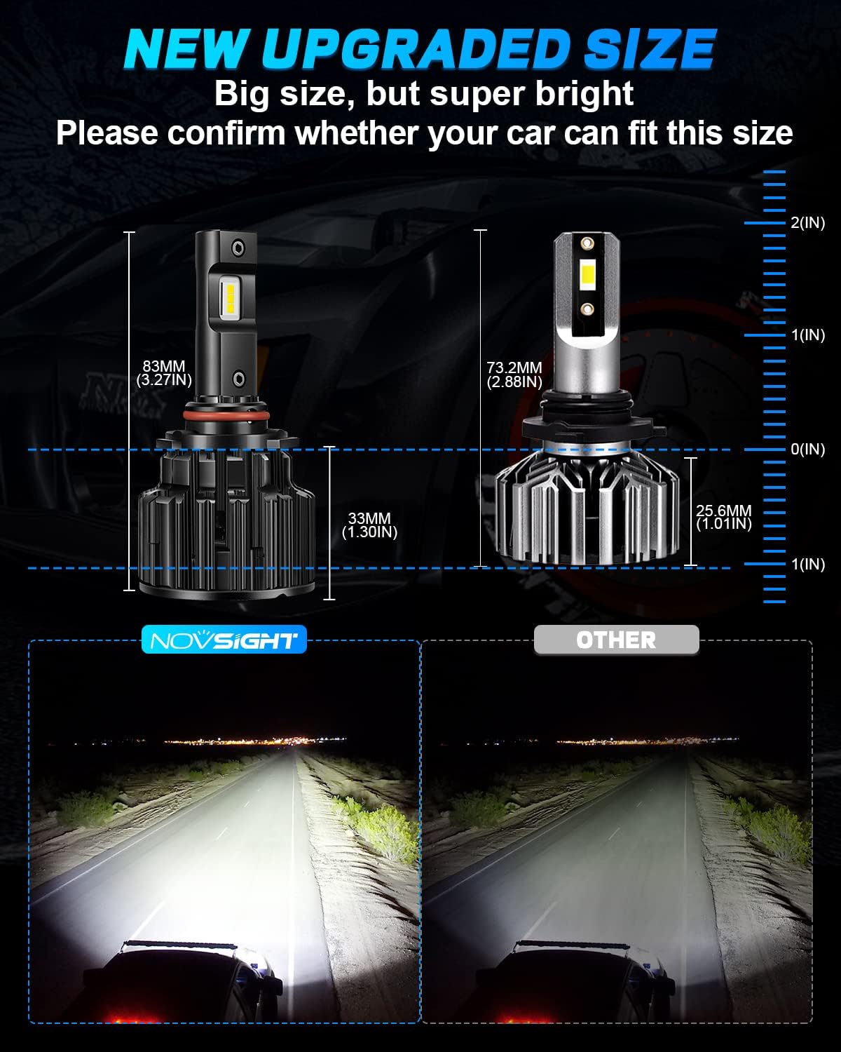 9005/HB3 High Beam 9006/HB4 Low Beam LED Headlight Bulbs Combo 120W 24000LM 6500K Cool White, Pack of 4 V6205