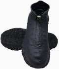 Black M Waterproof Reusable Rain Shoe Covers with Zipper R33410