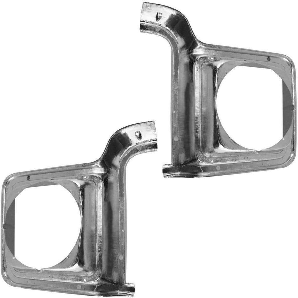 Chrome Headlight Trim Bezel Set for 1973-1978 Chevrolet GMC Pickup Truck, Pack of 2 I846711