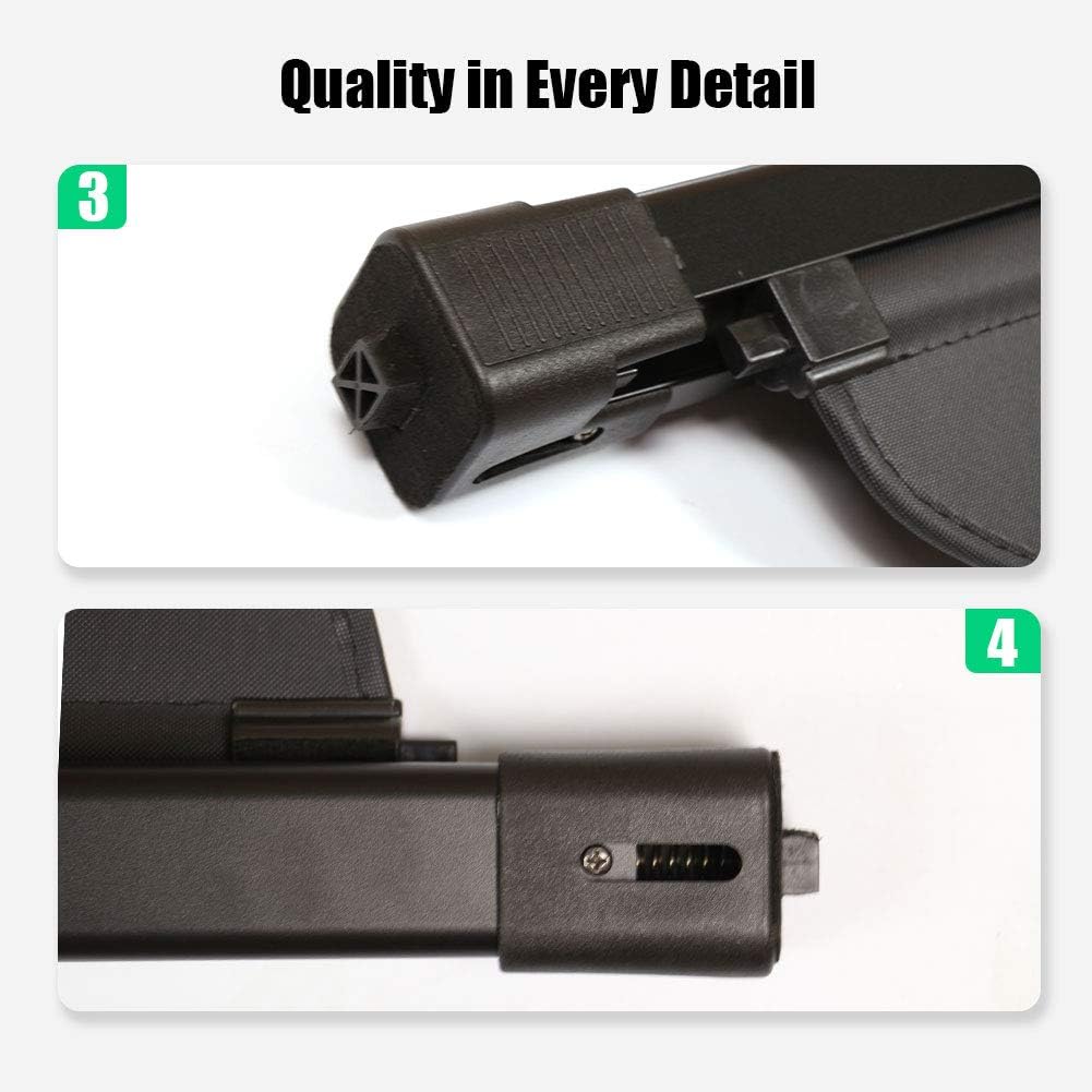 Black Retractable Car Cargo Cover Pack of 2 Q9739