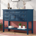 Red Wood Console Table with 7 Drawers Q86778