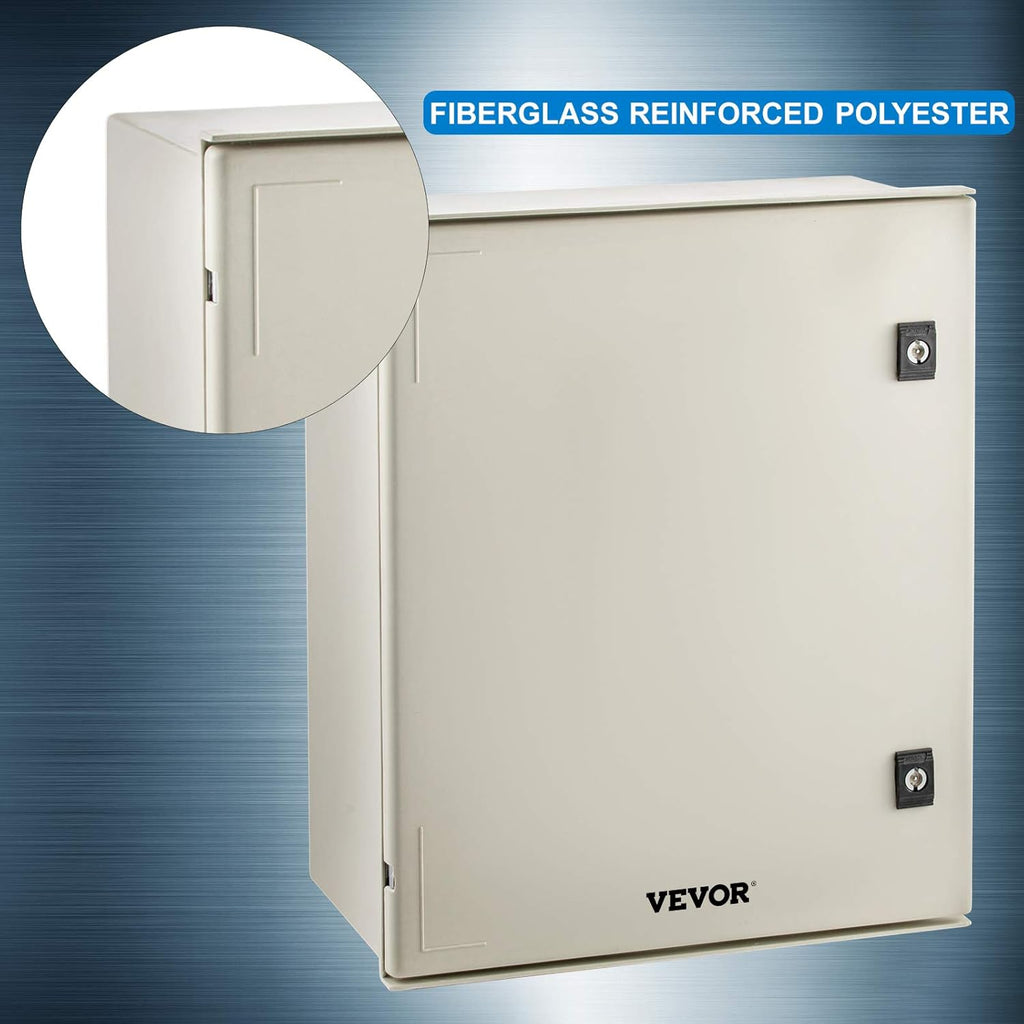 20 x 16 x 8 Inches Wall Mounted Waterproof Electrical Enclosure with Mounting Plate L62164