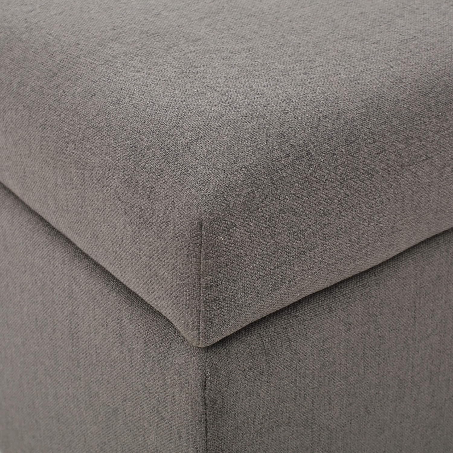 Dark Grey Fabric Storage Ottoman P755