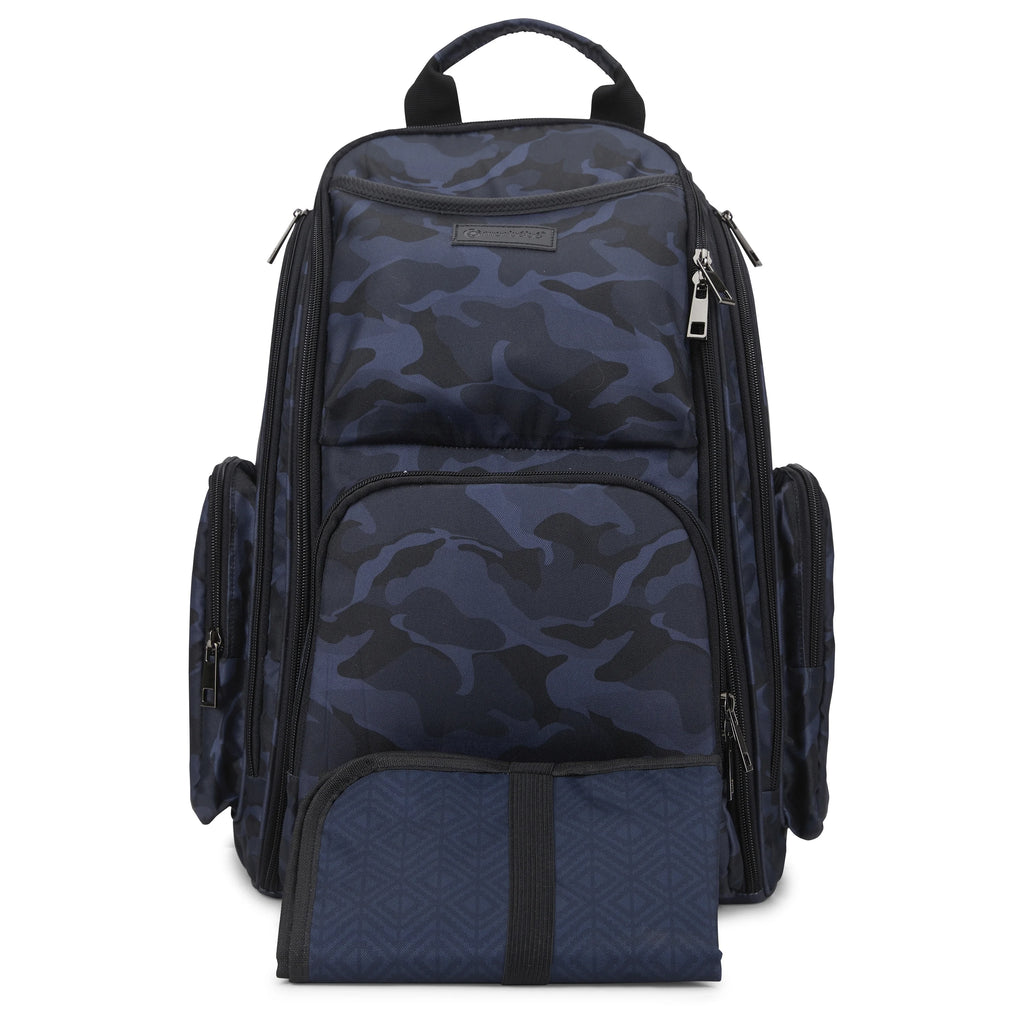 Navy Camo Diaper Bag Backpack with Changing Pad X3286