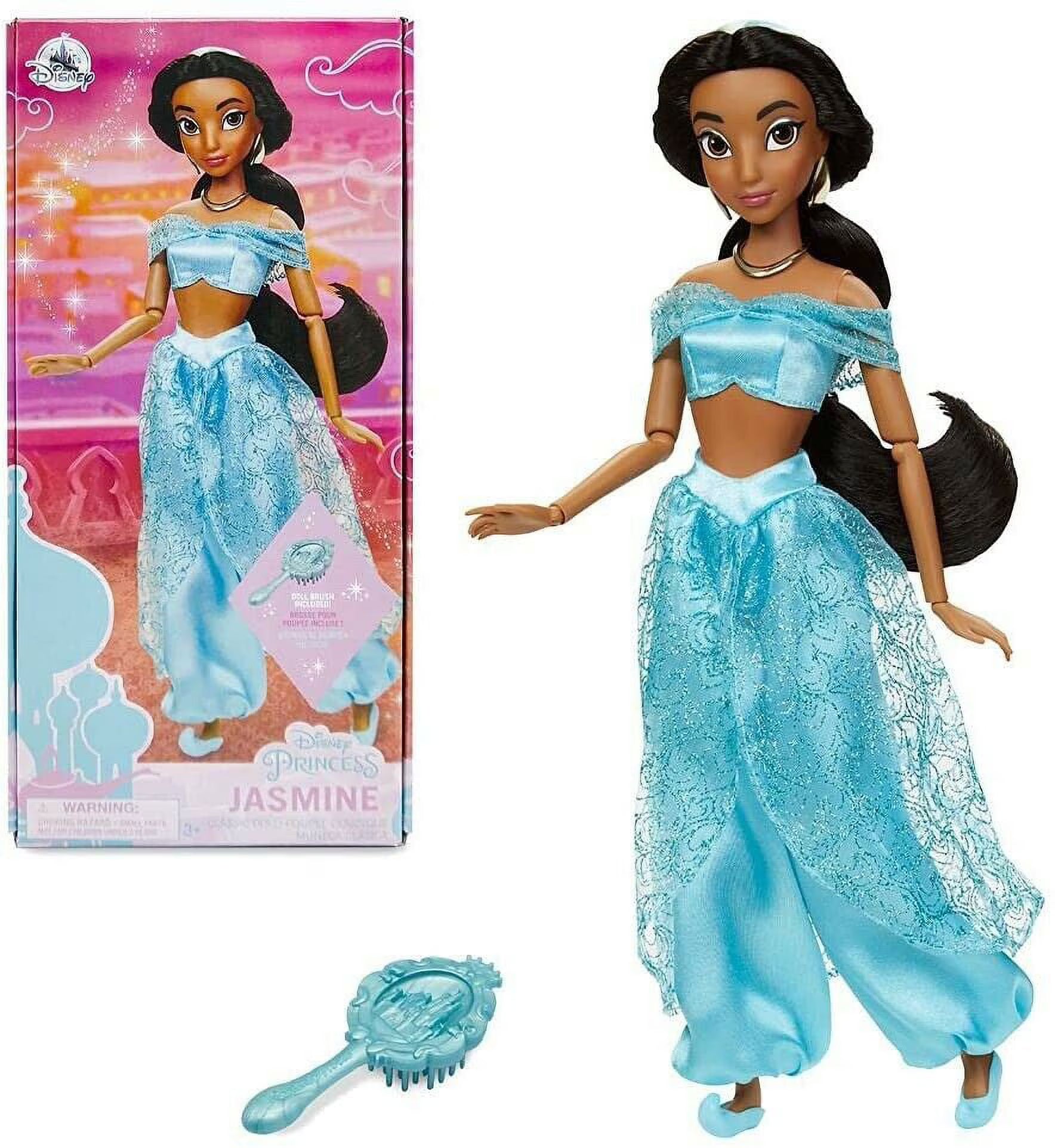 Princess Jasmine 12” Doll & Brush Hairbrush Figure M81876