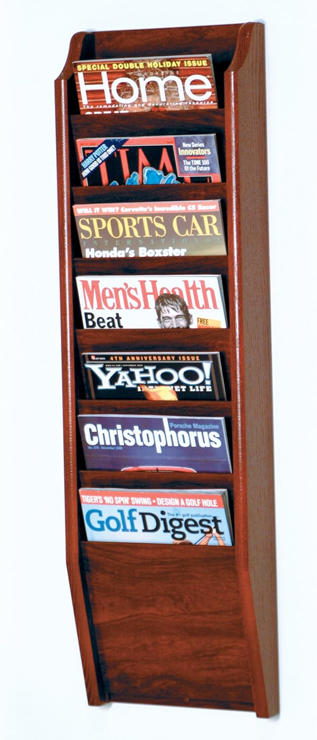 Light Oak Wooden Magazine Rack X956