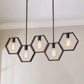 5-Light Square Geometric Pendant J39744