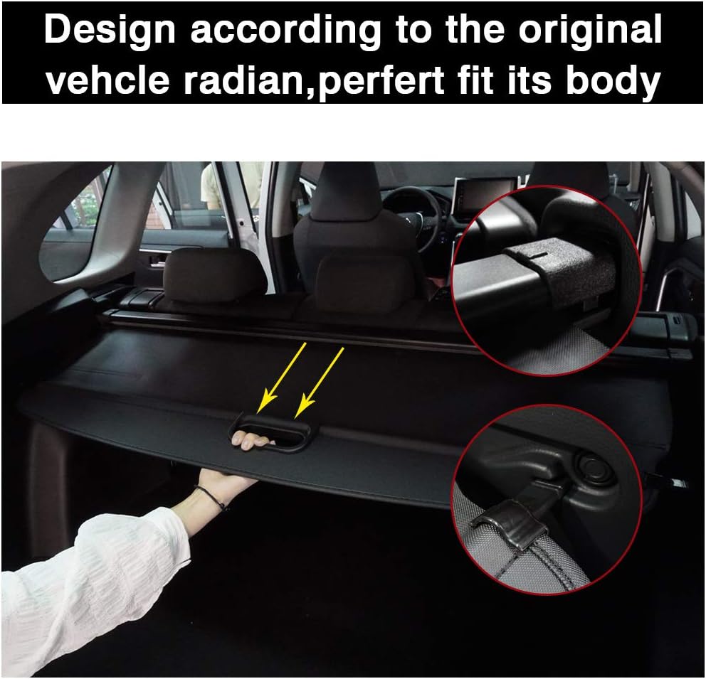 Retractable Rear Trunk Security Cover Shade Black Pack of 2 J570507