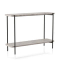 Sand Black Coating and Light Gray 1-Shelf Console Table F161109