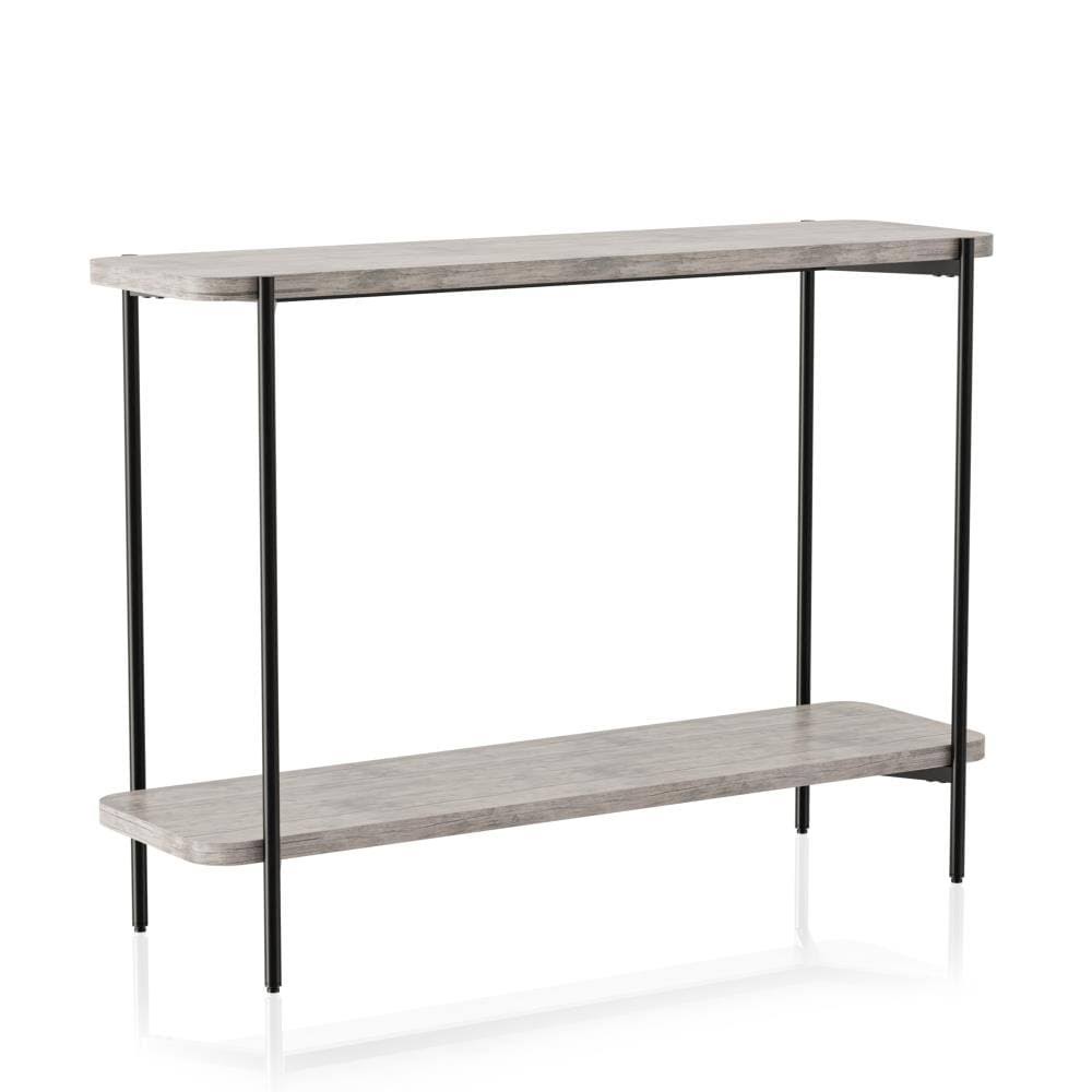 Sand Black Coating and Light Gray 1-Shelf Console Table F161109