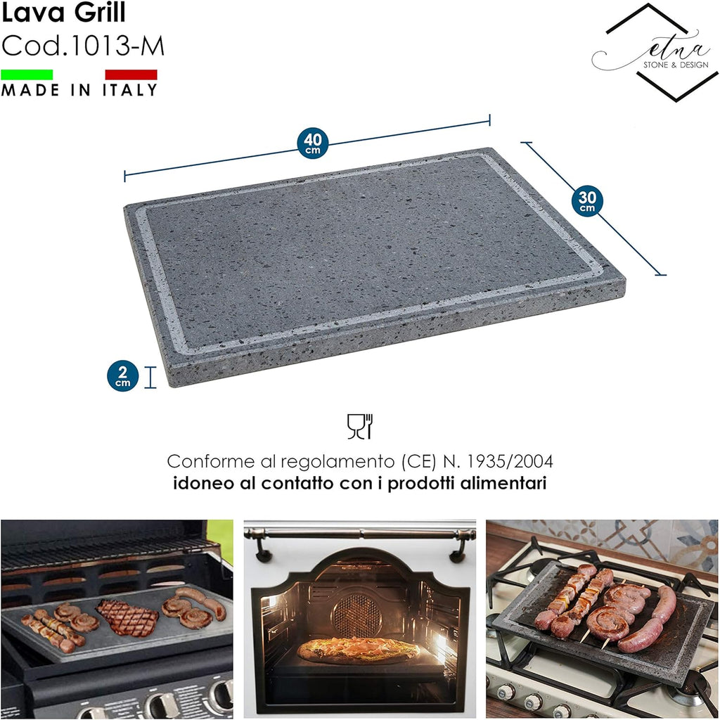 Lava Stone Polished Plate for Oven and Barbecue L91080