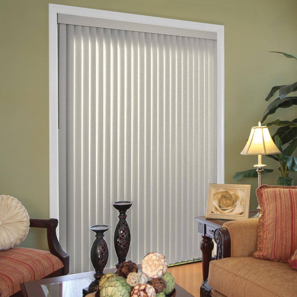 Pearl Gray 3.5 in. Vertical Blind 78 in. W x 84 in. L P376735