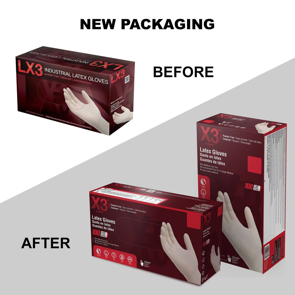 Ivory Latex Industrial Powder Free Disposable Gloves (Case of 1000) - Large U608868