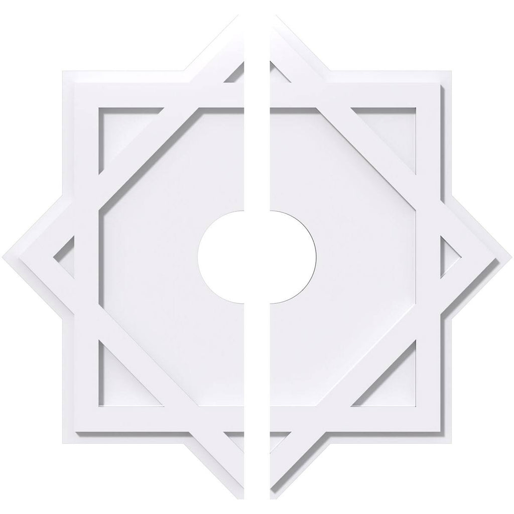Contemporary PVC Ceiling Medallion Two Piece K647919