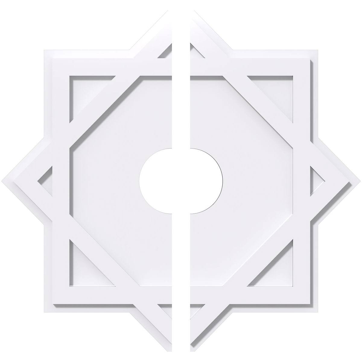 Contemporary PVC Ceiling Medallion Two Piece K647919