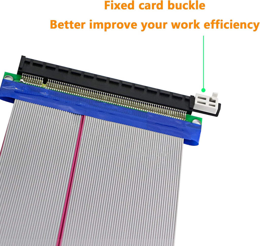 PCI-E Extender Cable 16x to 16x Flexible GPU Riser Adapter Card, 8inch, Pack of 2 U487