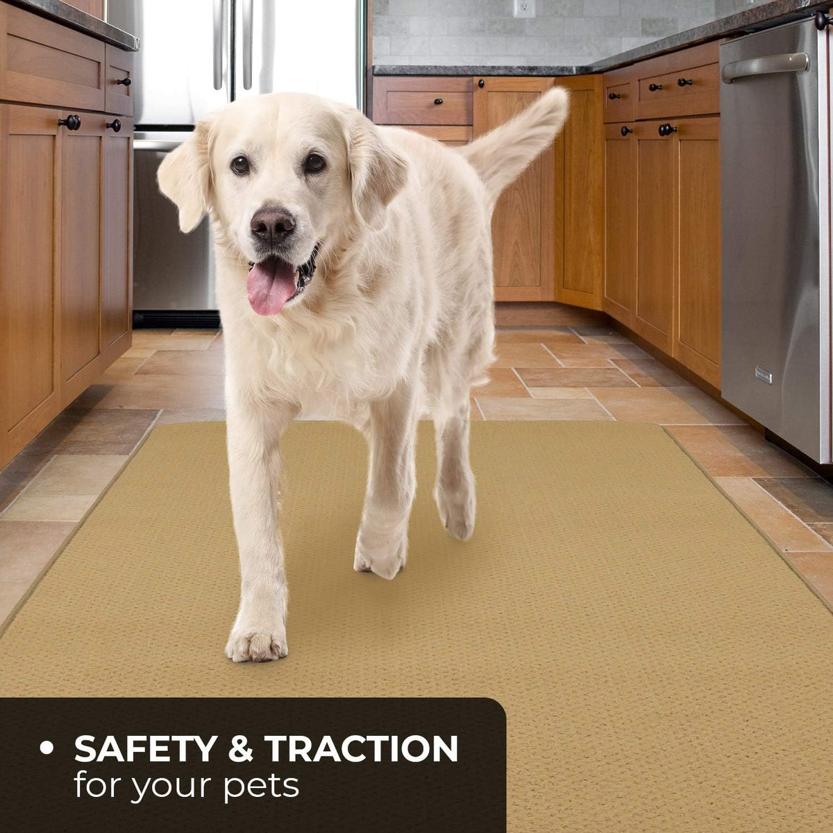 Skid-Resistant Carpet Runner - Camel Tan - 8 Feet X 27 Inches A2274