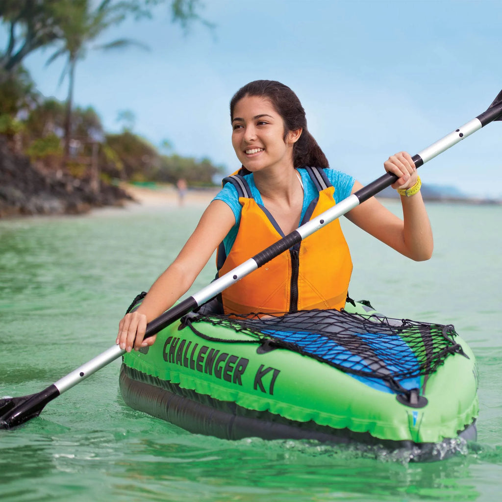 1-Person Inflatable Kayak with Oars and Pump V732