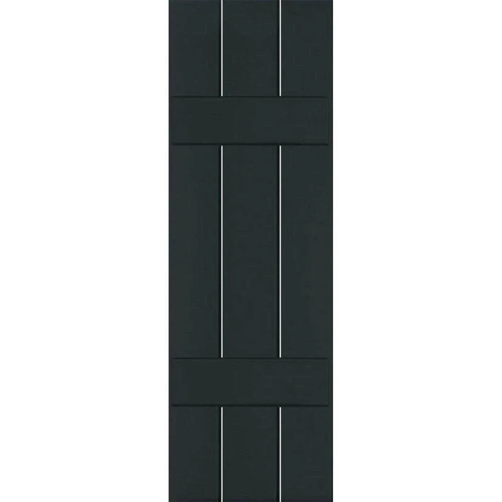 Dark Green Pine Board and Batten Shutters Pair L342699