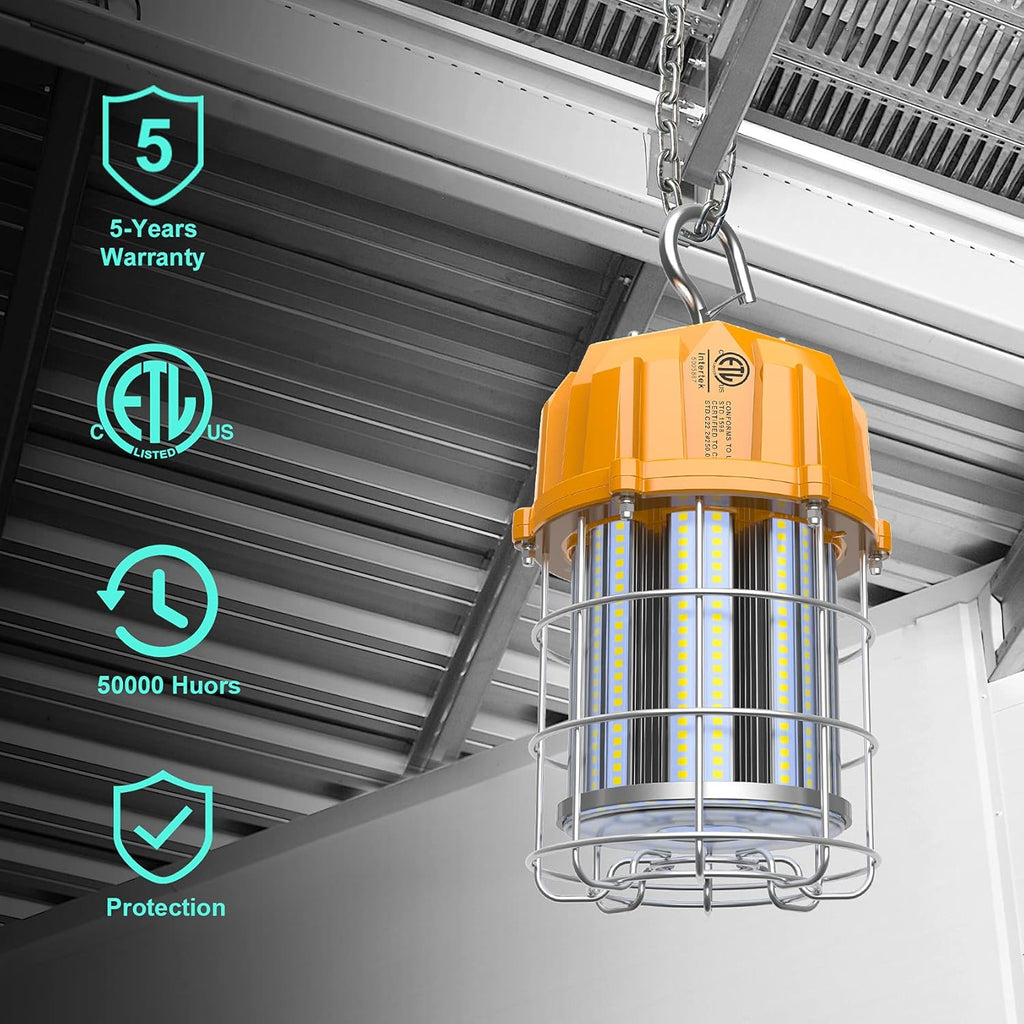 80W LED Portable Hanging Work Light, 11,600LM, IP65, Pack of 2 F87097