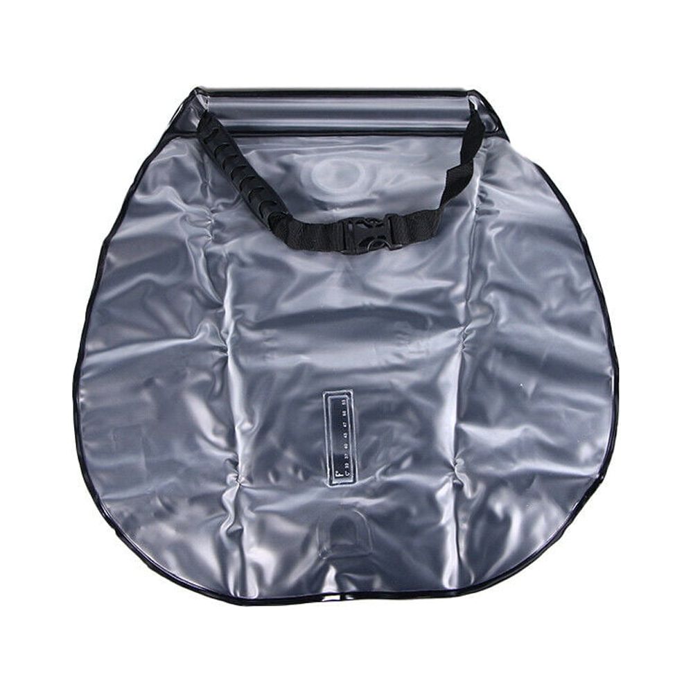 5 Gallon Solar Heated Camping Shower Bag with Removable Hose, Green PVC O492121