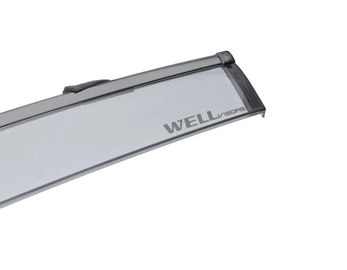 Side Window Visors Wind Deflectors Rain Guard with Black Trim K514000
