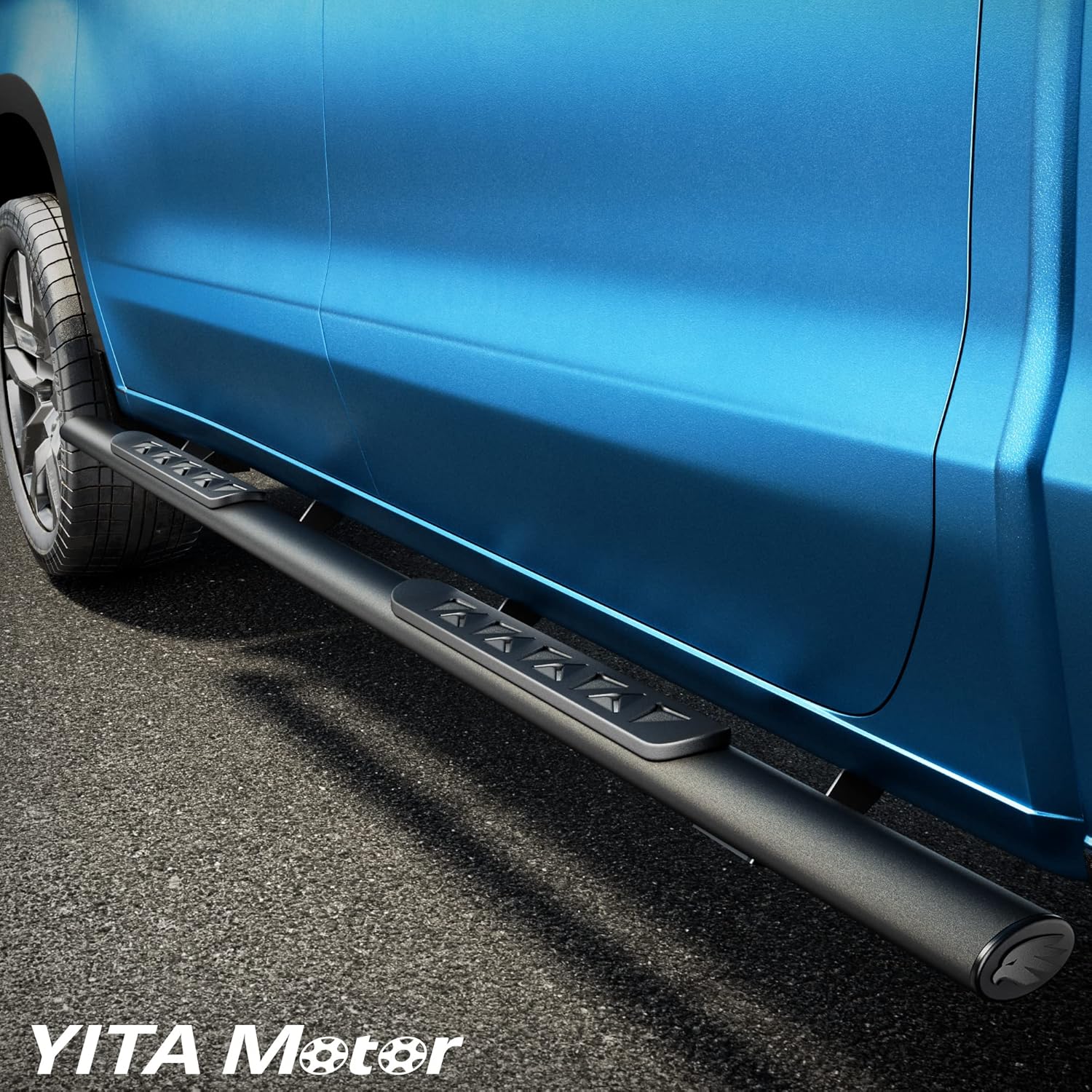 Black Powder Coated Side Steps Running Boards W49678