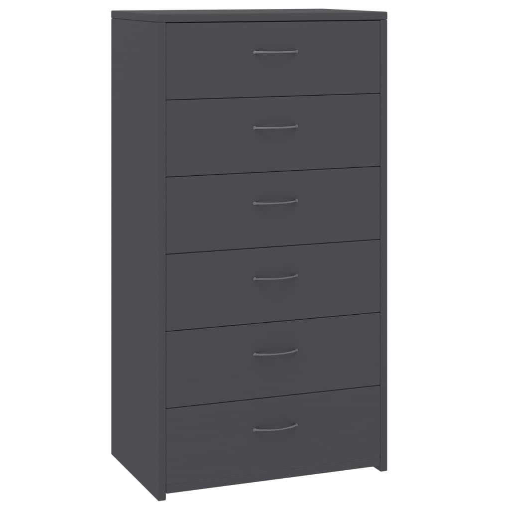 White 6 Drawer Sideboard Chipboard A494