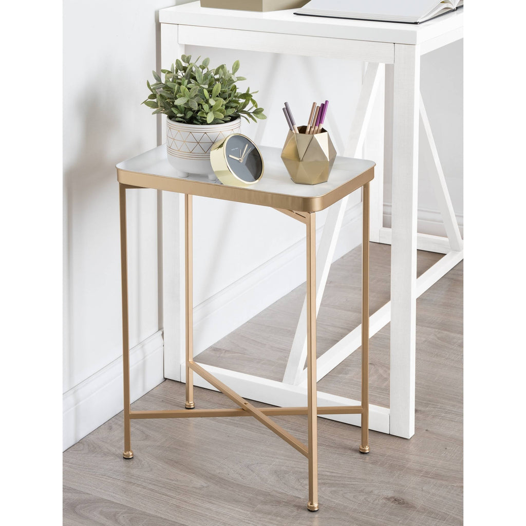Bronze Metal Accent Table V80393