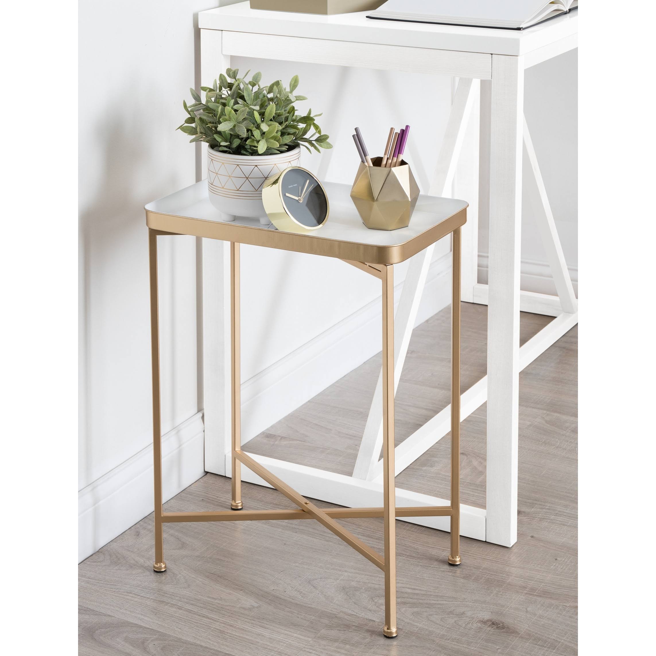 Bronze Metal Accent Table V80393