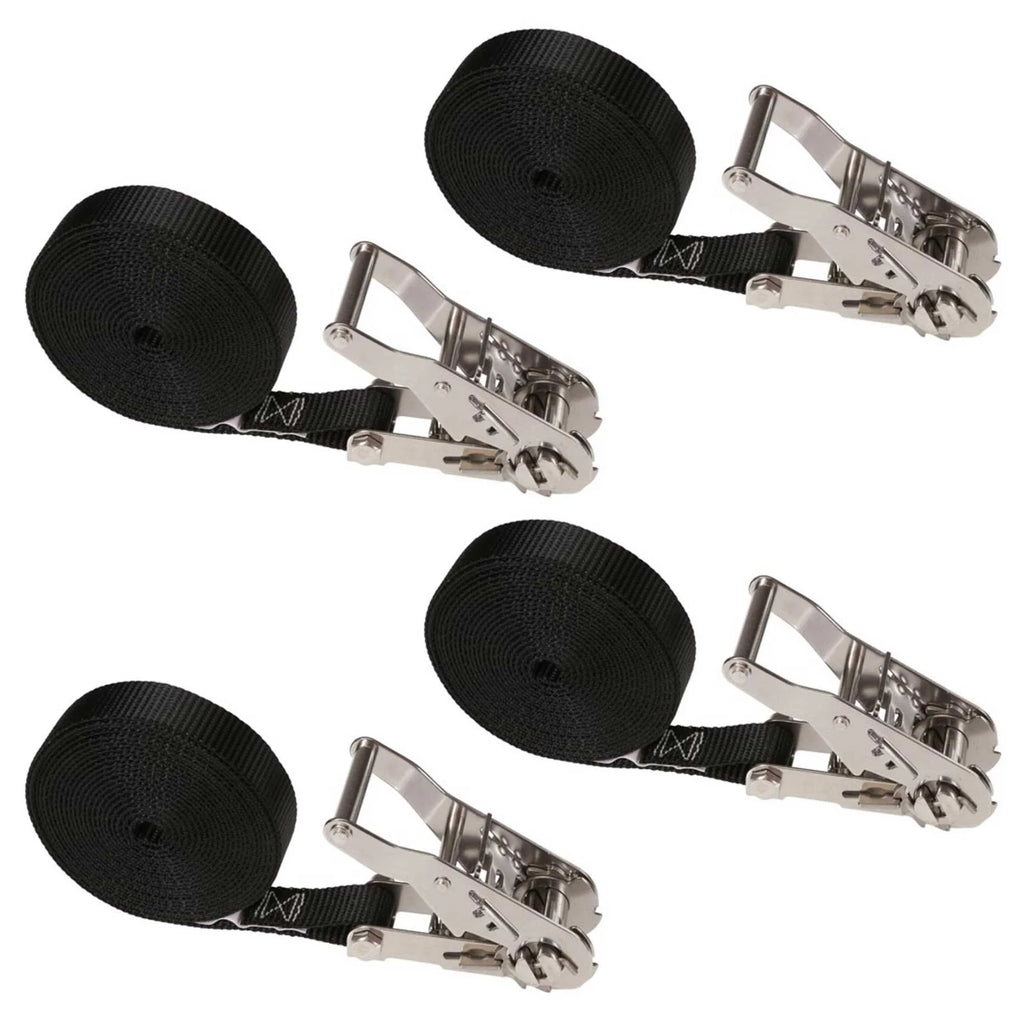 Black Stainless Steel Endless Ratchet Strap 4 Pack W71478
