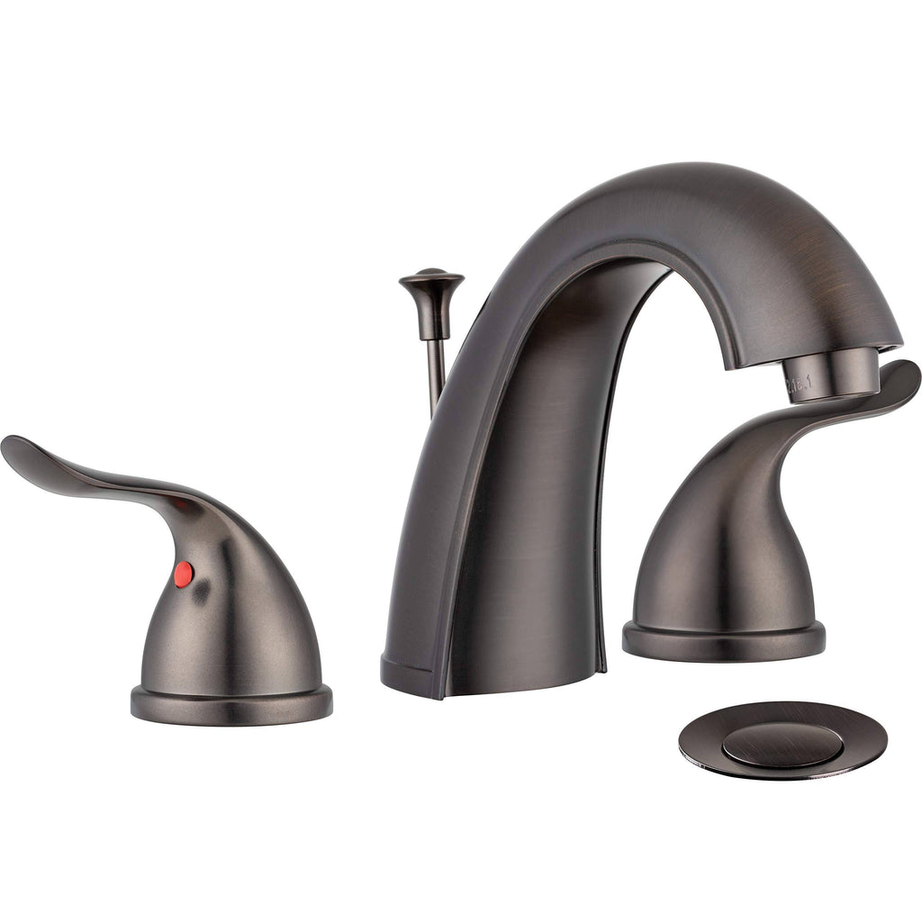 Venetian Bronze Plated Widespread Bathroom Faucet with Pop-Up Y1851