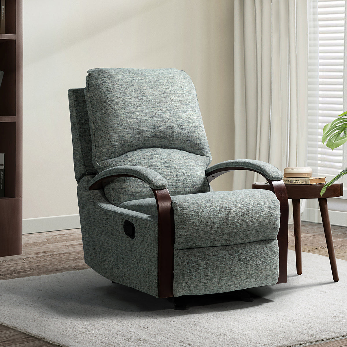 Sage Upholstered Rocking Recliner Chair with Metal Base W9896