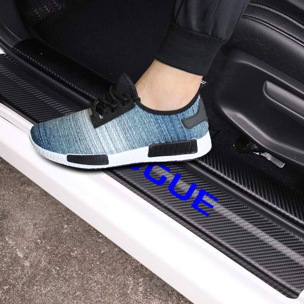Car Door Sill Carbon Fibre Vinyl Sticker (White) C69719