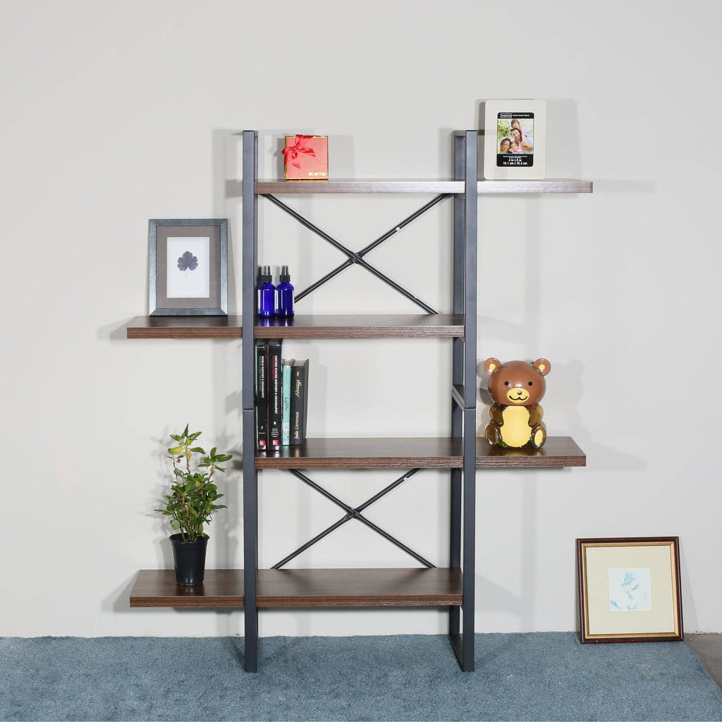 4 Shelf Display Bookcase, Brown B83674
