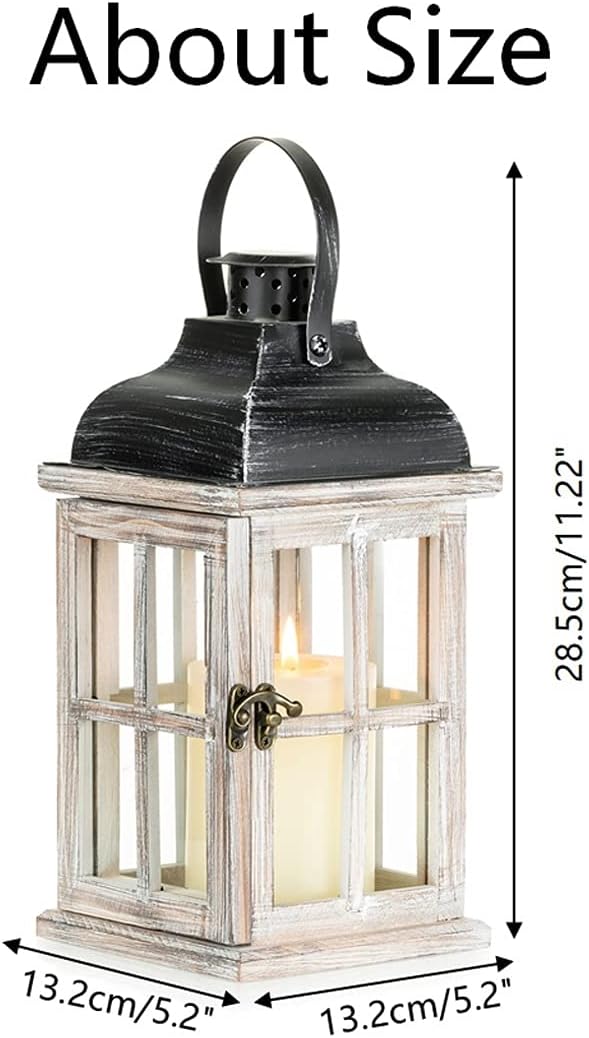 Rustic Wooden Candle Lantern Y2619