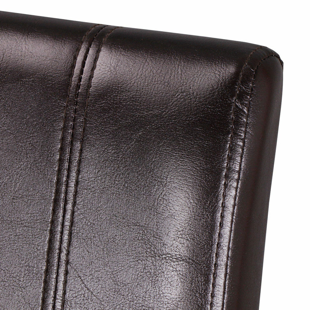 Brown Leather Backrest Dining Parson Chair G554