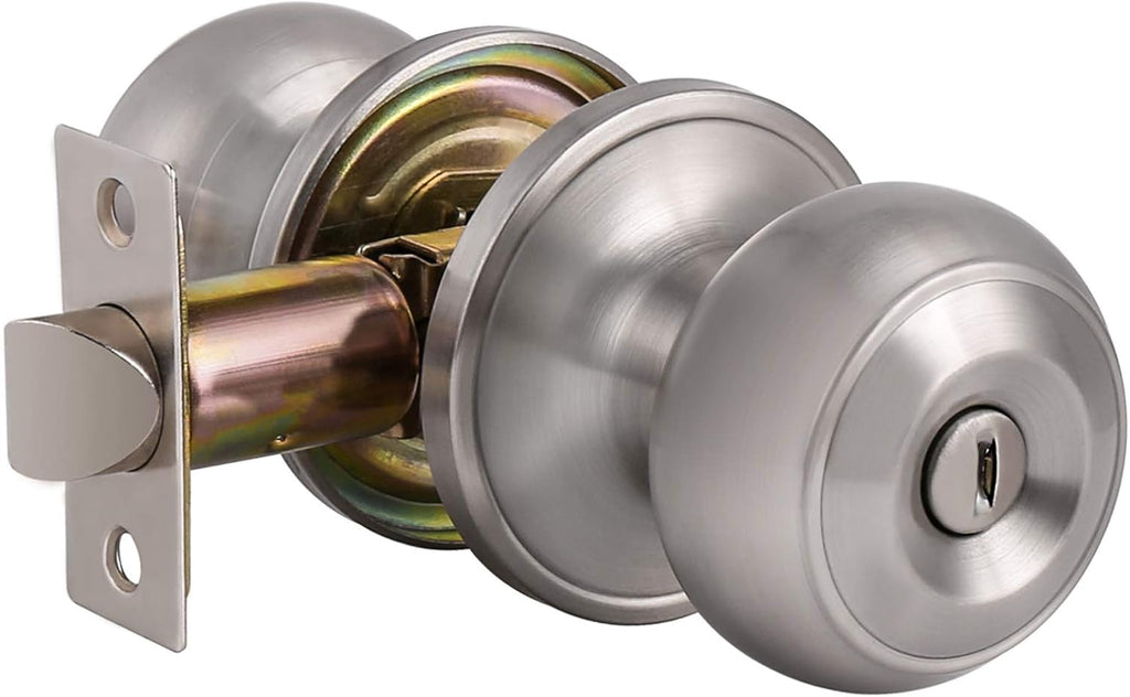 6 Pack Stainless Steel Flat Ball Door Knob Brushed Nickel Finish Pack of 2 Z4441