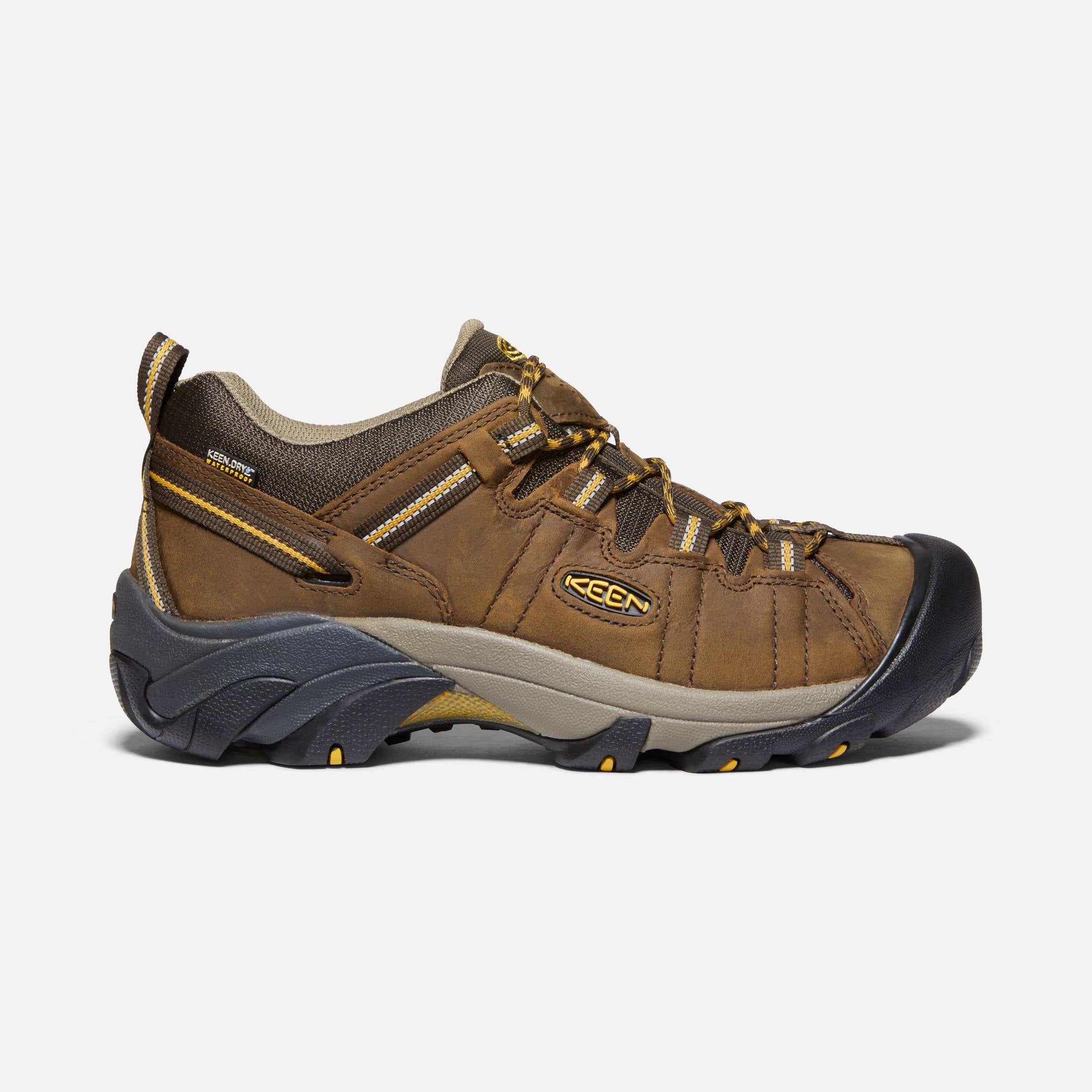 Cascade Brown Golden Yellow Men's Hiking Shoes Size 7.5 Wide L741