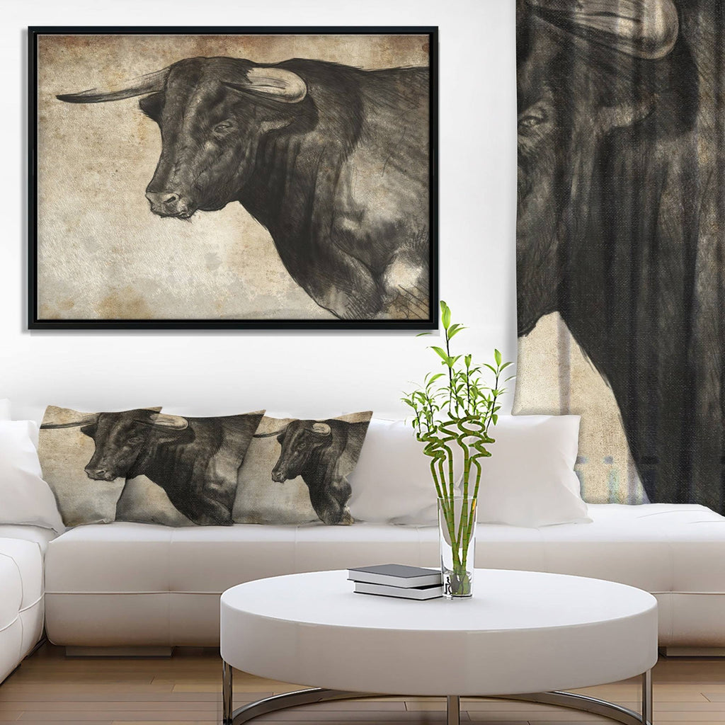 Multi Color Framed Canvas Animal Art I569