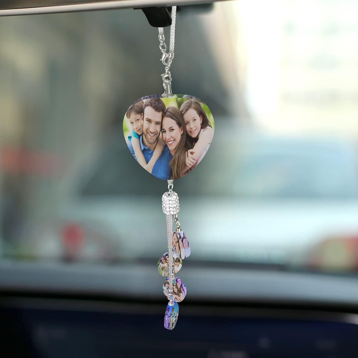 Crystal Car Charm Rearview Mirror Ornament Q365