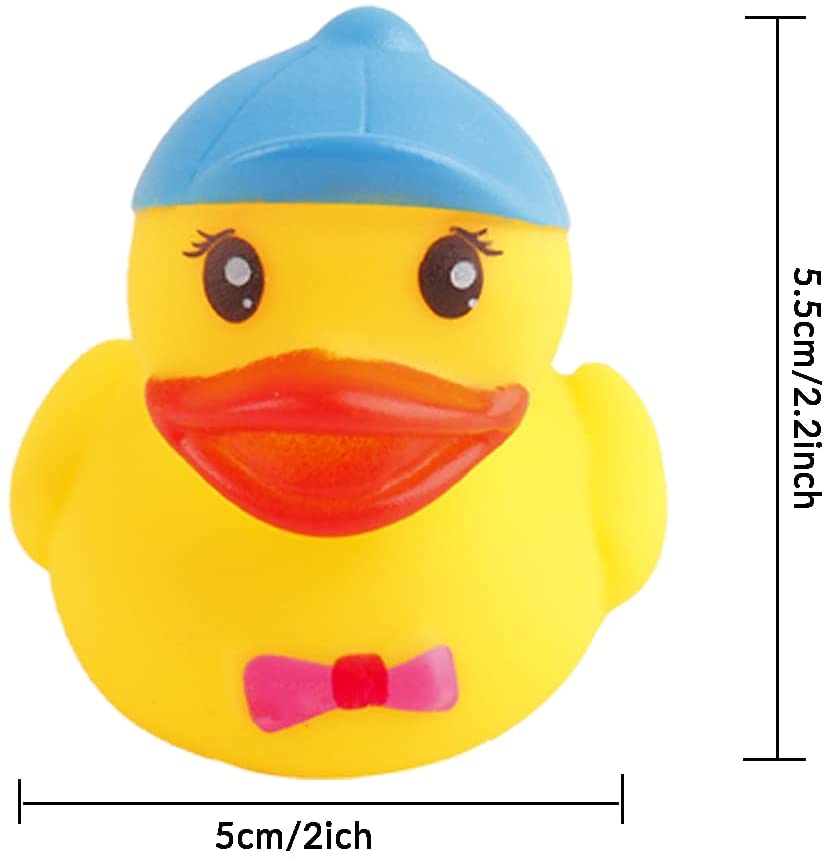 Yellow Rubber Ducks Preschool Bath Toys (Small Assorted 2.2''-12pcs) S462