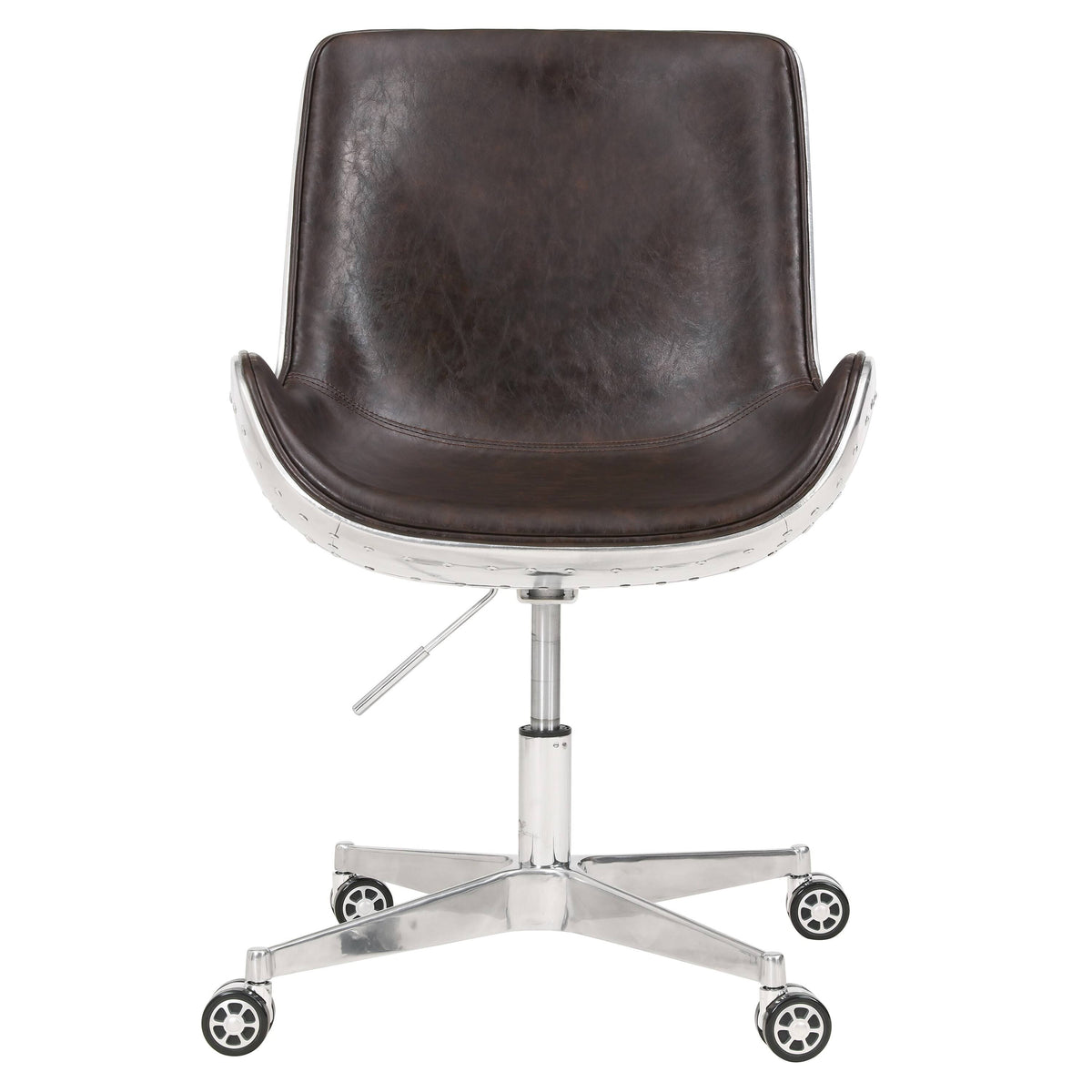 Distressed Caramel Swivel Office Chair H449